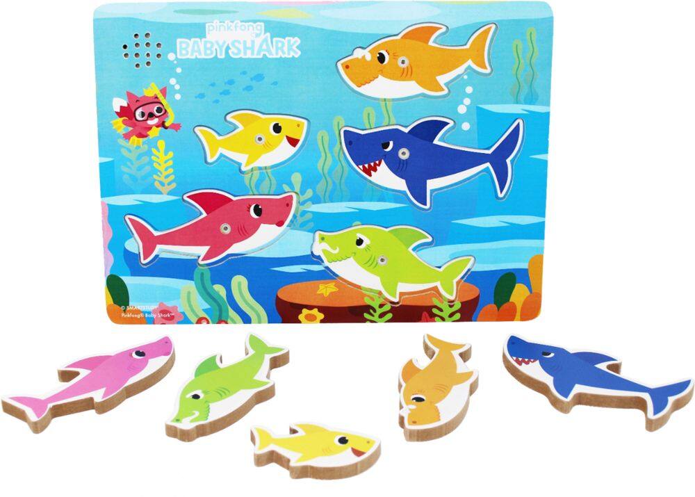 Spin Master Educational Toy Spin Master Pinkfong Baby Shark - Plays Baby Shark Song For Preschoolers Ages 3 Musical Wooden Puzzle