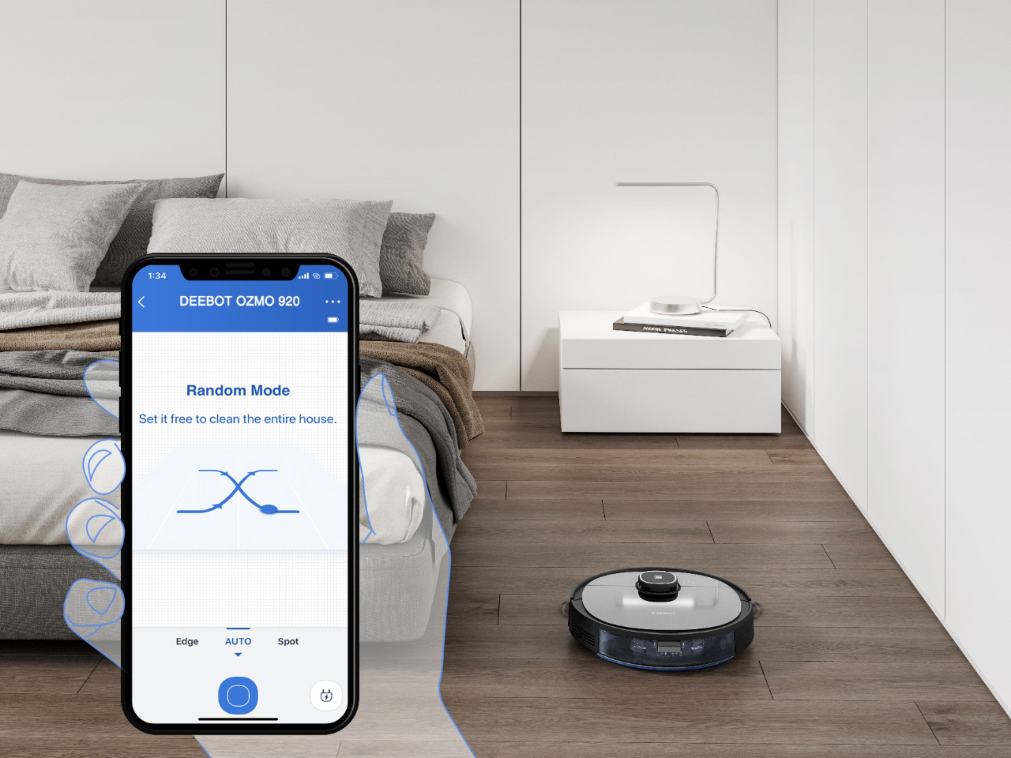 Alt View 15. ECOVACS Robotics - DEEBOT OZMO 950 Wi-Fi Connected Robot Vacuum & Mop - Black.