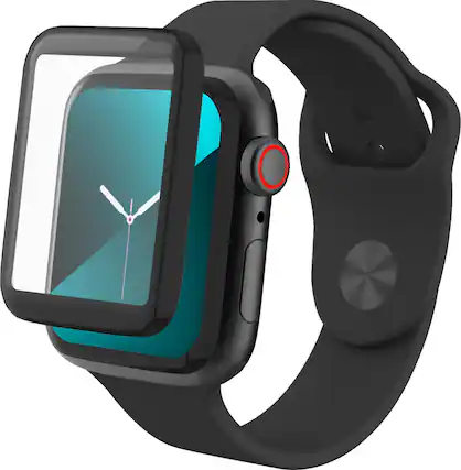 Angle. ZAGG - InvisibleShield GlassFusion Screen Protector for Apple Watch Series 4, Series 5, SE, Series 6 40mm - Clear.