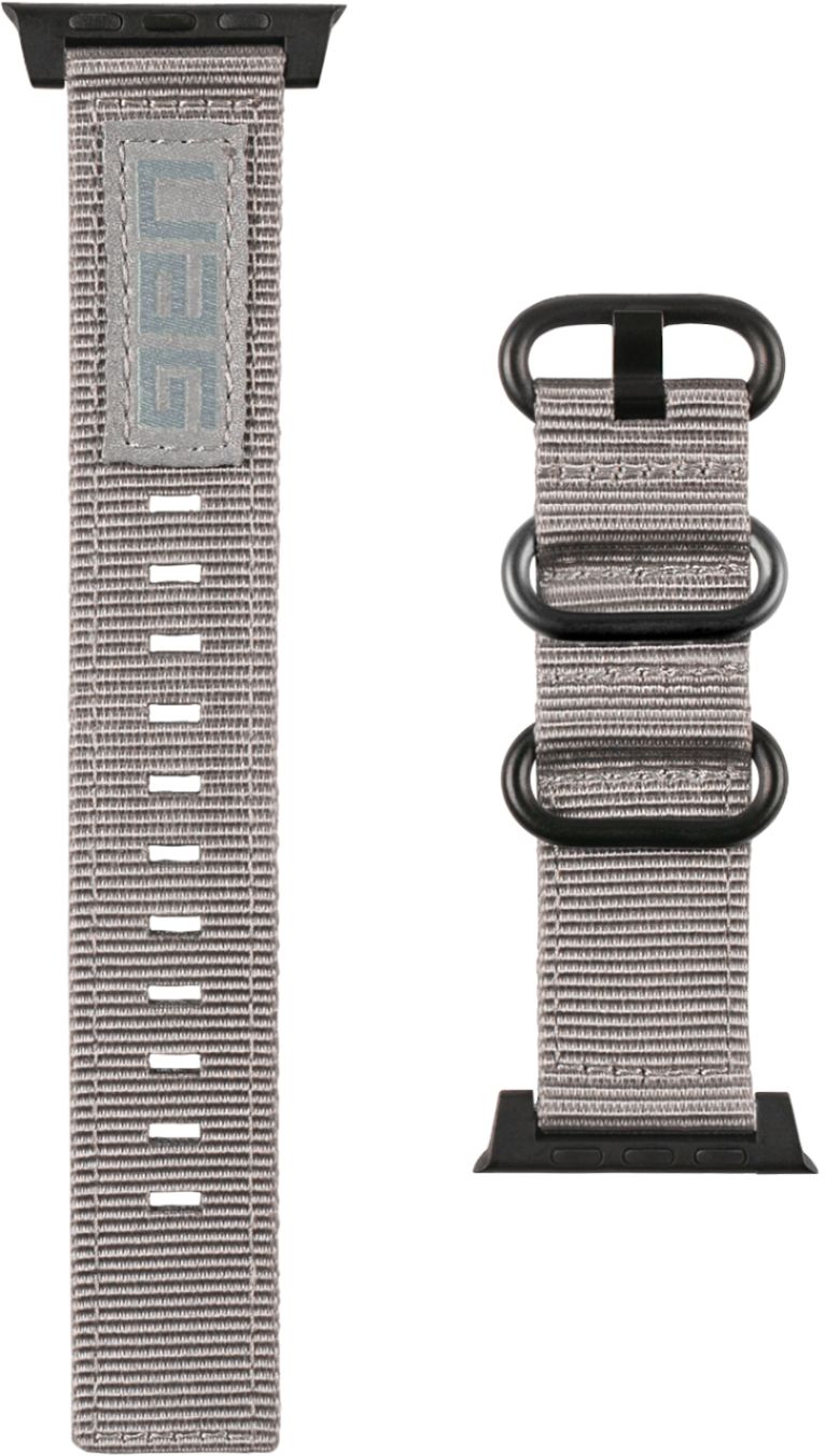 Left View: UAG - Nato Nylon Watch Strap for Apple Watch™ 42mm and 44mm - Gray