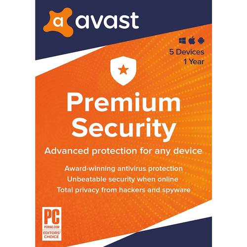 AVG Premium Security (5 Devices) (1-Year Subscription) - Android, Mac, Windows, iOS [Digital]