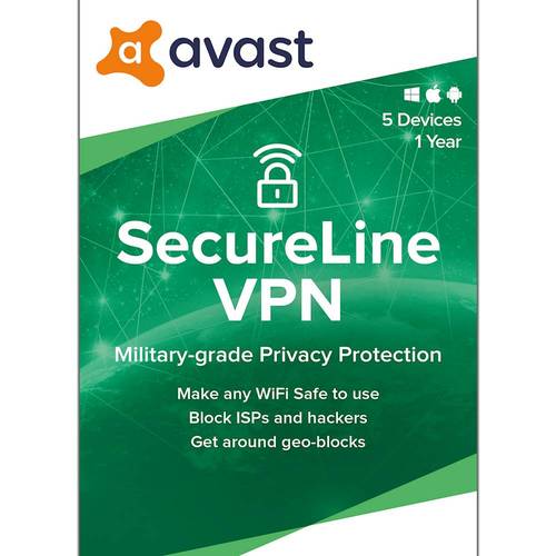 AVG SecureLine VPN (5 Devices) (1-Year Subscription) - Android, Mac, Windows, iOS [Digital]