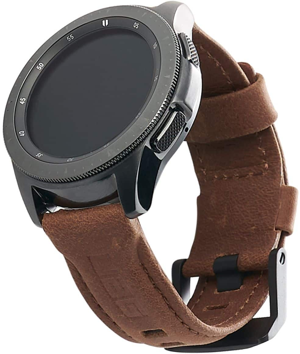 For Samsung Galaxy Watch 42mm 46mm Real Leather Wrist Strap For