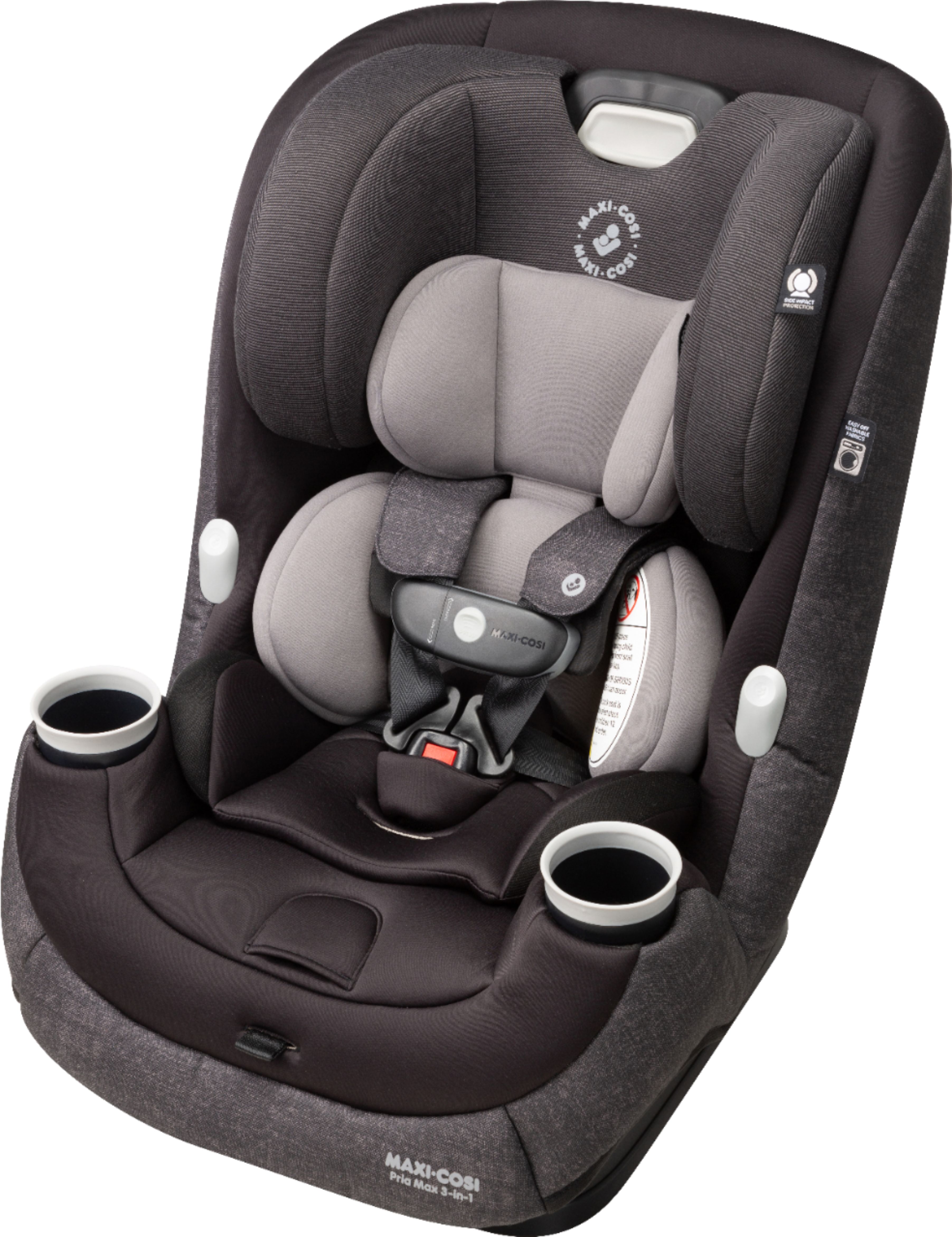 Left View: Maxi-Cosi - Pria Max All-in-One Convertible Car Seat - Black