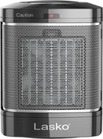 Lasko - Simple Touch Ceramic Tabletop Electric Space Heater - Black - Front_Zoom