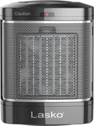 Lasko - Simple Touch Portable Ceramic Tabletop Electric Space Heater - Black - Front_Zoom