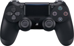 Sony - Geek Squad Certified Refurbished DualShock 4 Wireless Controller for PlayStation 4 - Jet Black - Front_Zoom