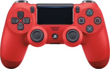 Sony - Geek Squad Certified Refurbished DualShock 4 Wireless Controller for PlayStation 4 - Magma Red - Front_Zoom