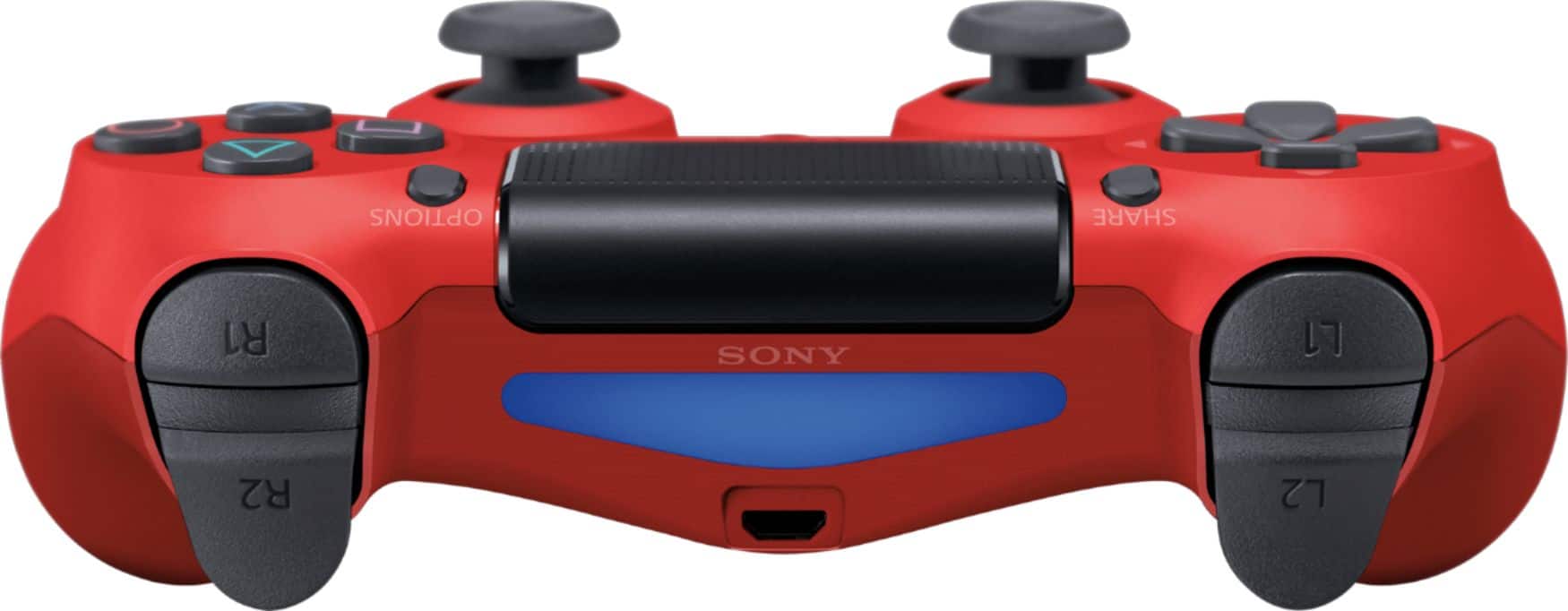 Alt View 12. Sony - Geek Squad Certified Refurbished DualShock 4 Wireless Controller for PlayStation 4 - Magma Red.