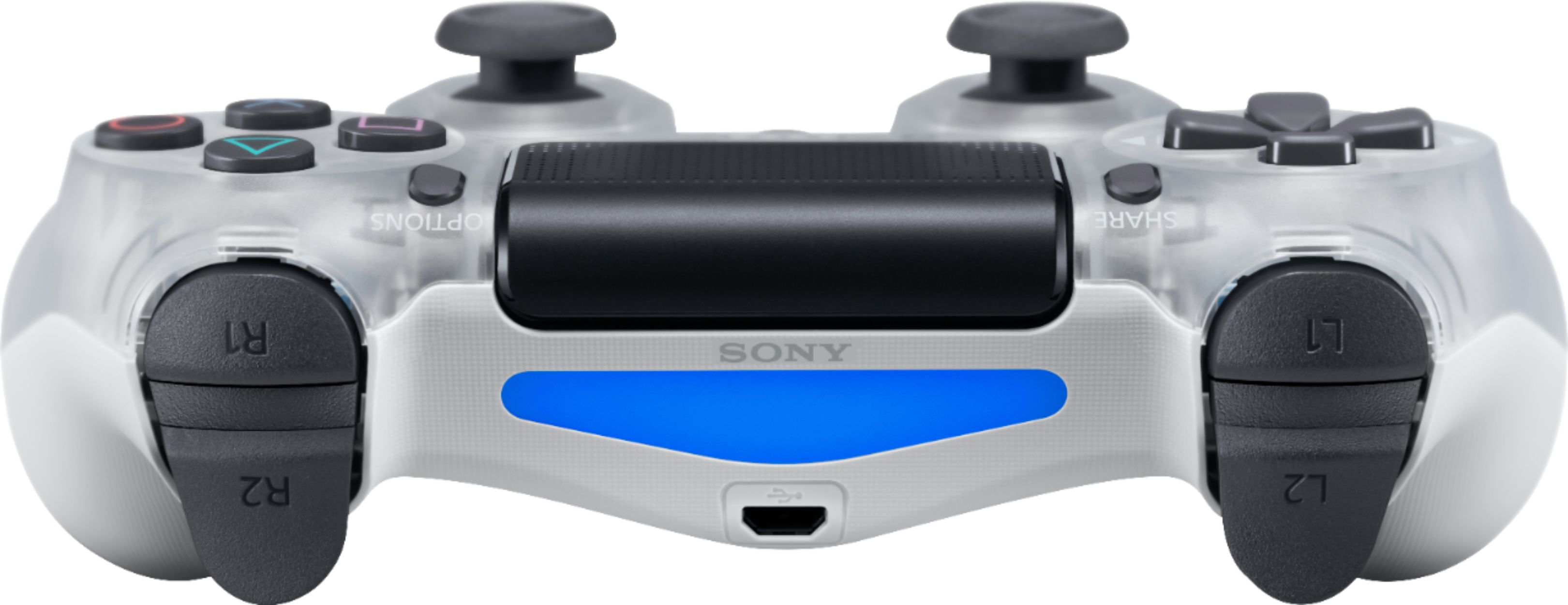 Back View: Sony - Geek Squad Certified Refurbished DualShock 4 Wireless Controller for PlayStation 4 - Midnight Blue