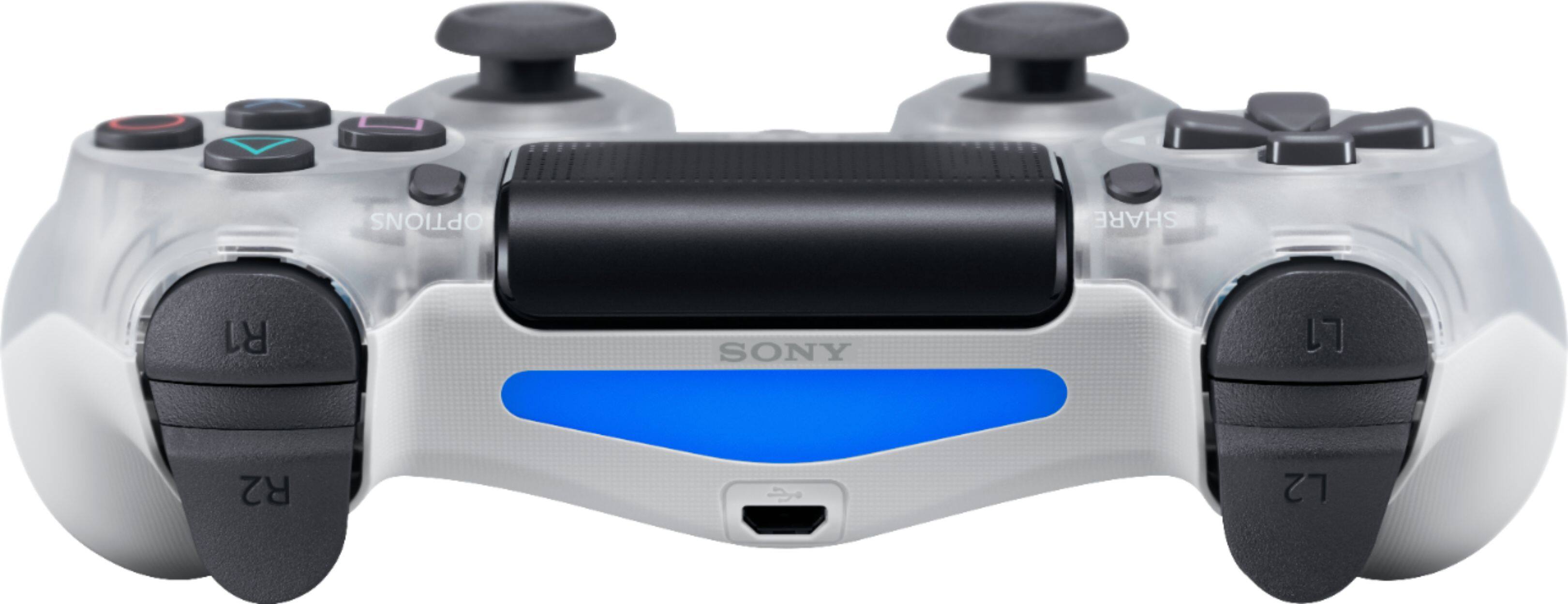 Back. Sony - Geek Squad Certified Refurbished DualShock 4 Wireless Controller for PlayStation 4 - Crystal.