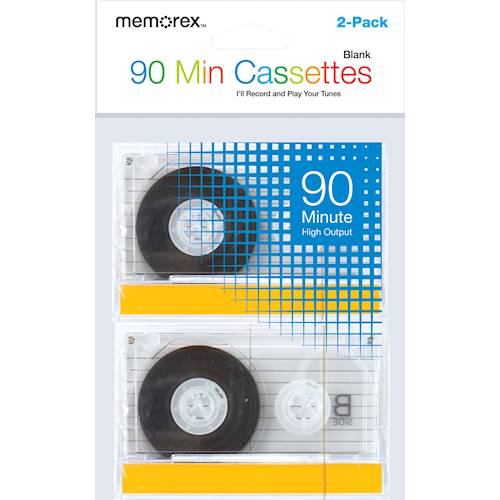 Memorex - Blank Audio Cassettes (2-Pack) - Clear