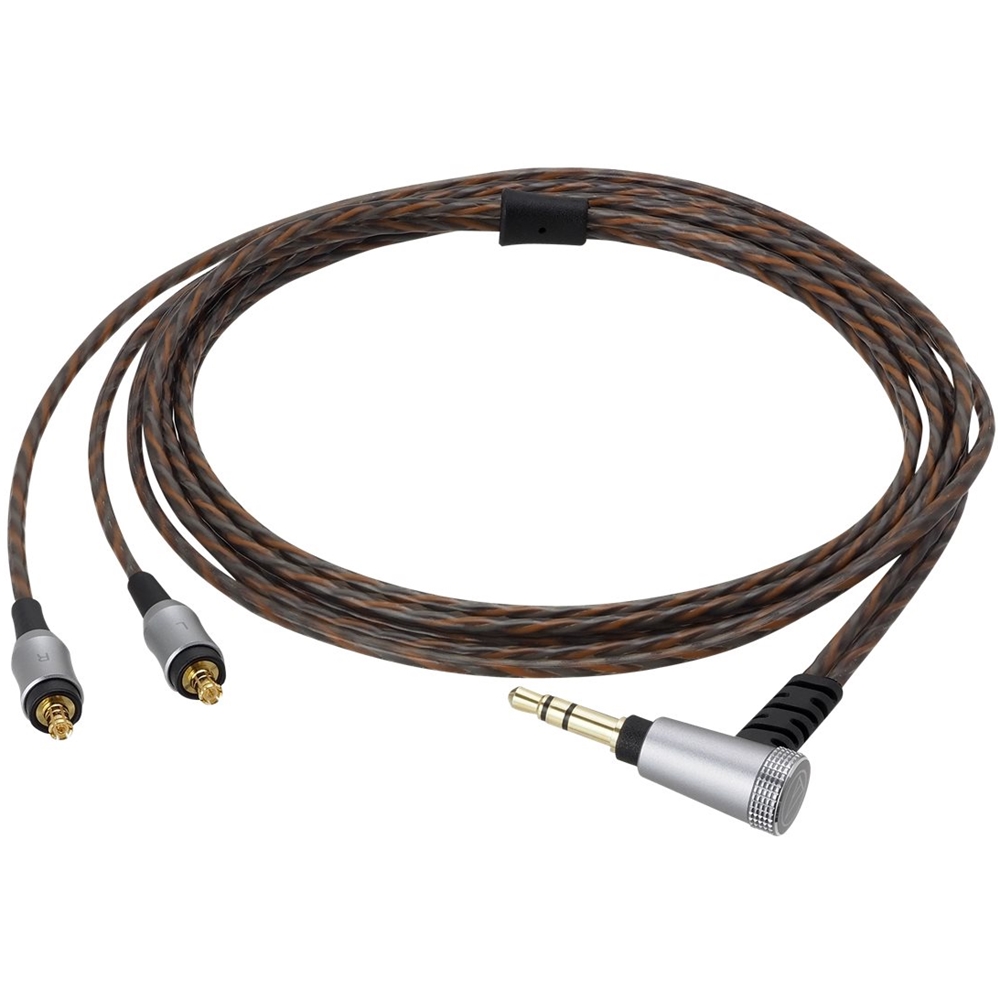 Angle View: Audio-Technica - 4' Headphones Cable - Brown