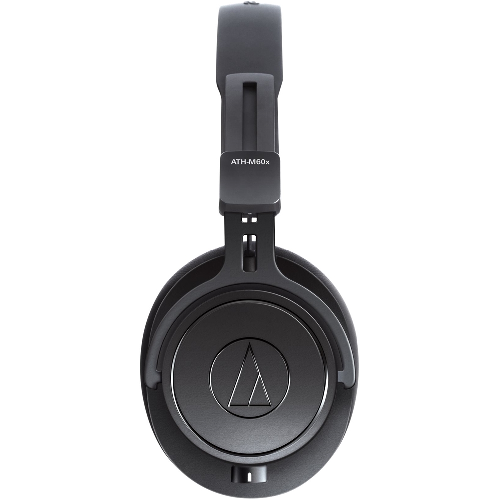 Angle View: Audio-Technica - ATH M60x Wired Over-the-Ear Headphones - Black