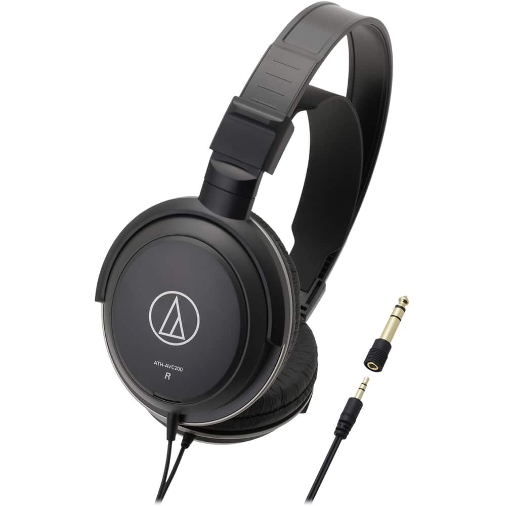 Front. Audio-Technica - Audio Technica ATH-AVC200 Wired SonicPro Over-Ear Headphone - Black.