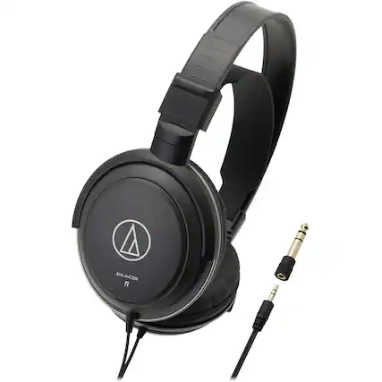 Front. Audio-Technica - Audio Technica ATH-AVC200 Wired SonicPro Over-Ear Headphone - Black.