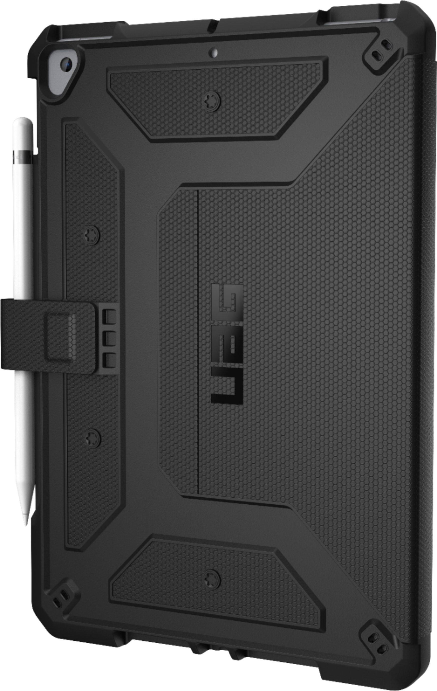 Left. UAG - Metropolis Folio Case for Apple® iPad® 10.2-Inch (9th/8th/7th Generations) - Black.
