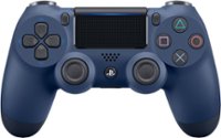 Sony - Geek Squad Certified Refurbished DualShock 4 Wireless Controller for PlayStation 4 - Midnight Blue - Front_Zoom