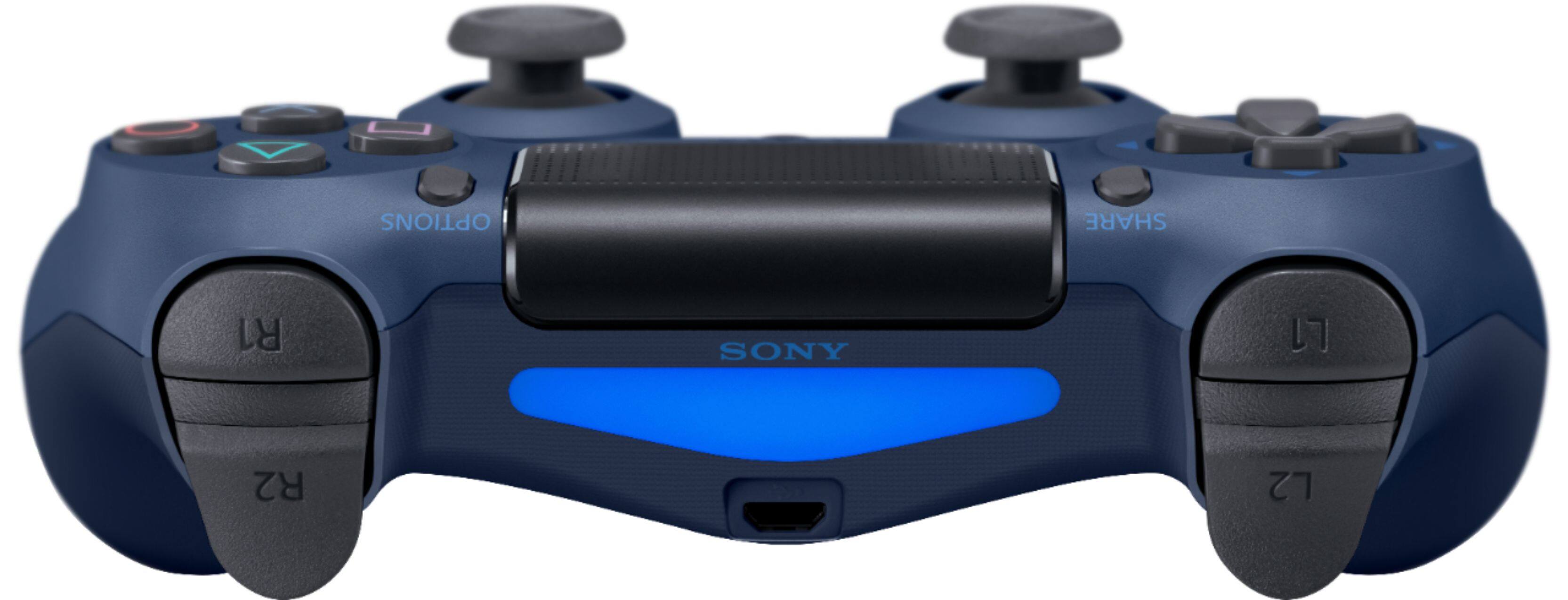 Alt View 11. Sony - Geek Squad Certified Refurbished DualShock 4 Wireless Controller for PlayStation 4 - Midnight Blue.
