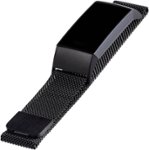 Angle Zoom. WITHit - Stainless Steel Mesh Band for Fitbit Charge 3 and Charge 4 - Black.