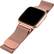 Angle. WITHit - Stainless Steel Mesh Band for Fitbit Versa and Versa Lite - Rose Gold.