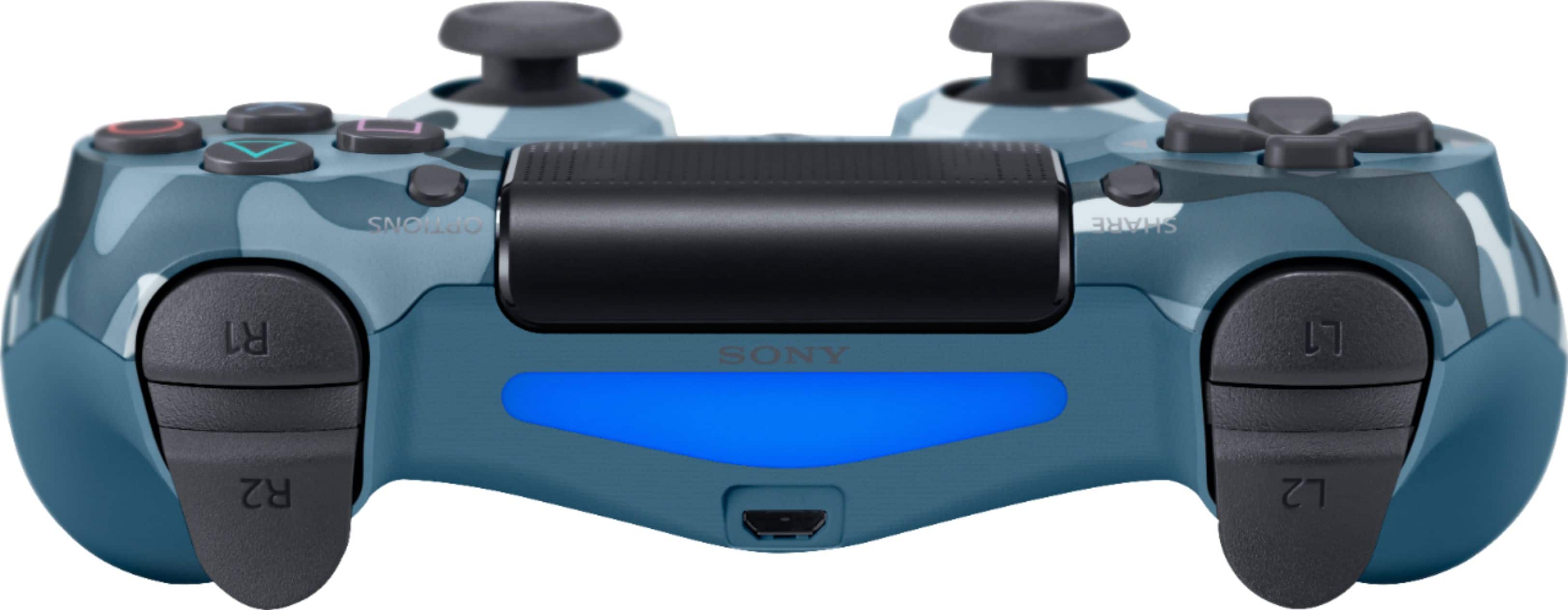 Alt View 12. Sony - Geek Squad Certified Refurbished DualShock 4 Wireless Controller for PlayStation 4 - Blue Camouflage.