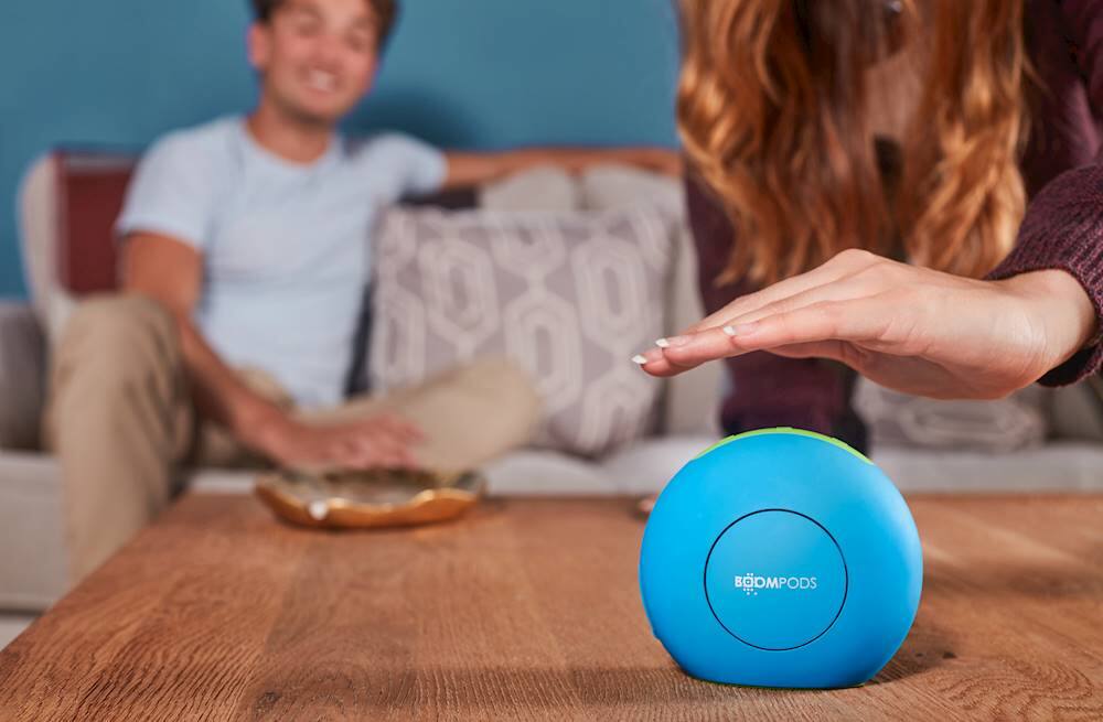 Alt View 12. Boompods - Doubleblaster 2 Portable Bluetooth Speaker - Blue Green.