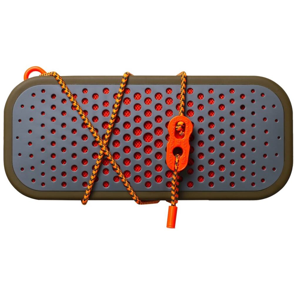 Front. Boompods - Blockblaster Portable Bluetooth Speaker - Green/Orange.