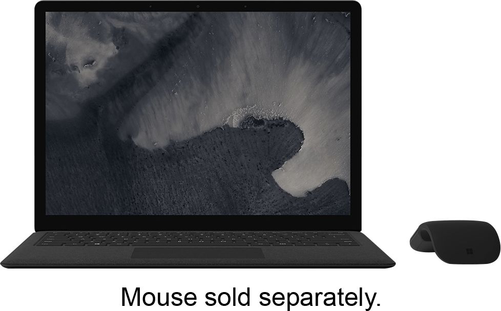 Angle View: Microsoft - Geek Squad Certified Refurbished Surface Laptop 2 - 13.5" Touch Screen - Intel Core i7 - 8GB - 256GB SSD - Black