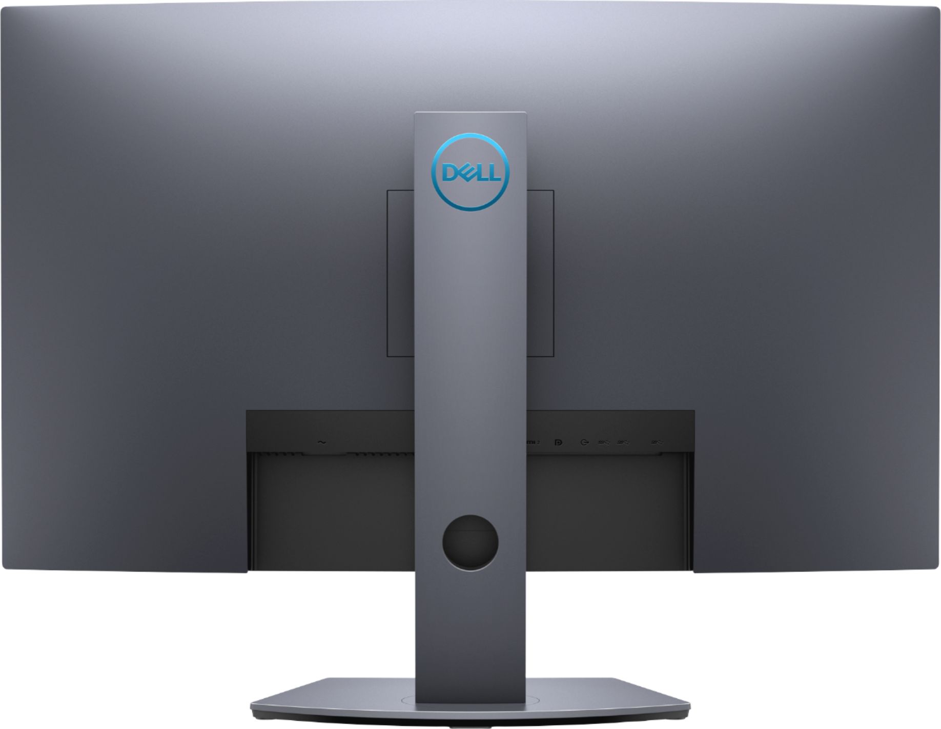 Back View: Dell - Geek Squad Certified Refurbished 32" LED Curved QHD FreeSync Monitor with HDR