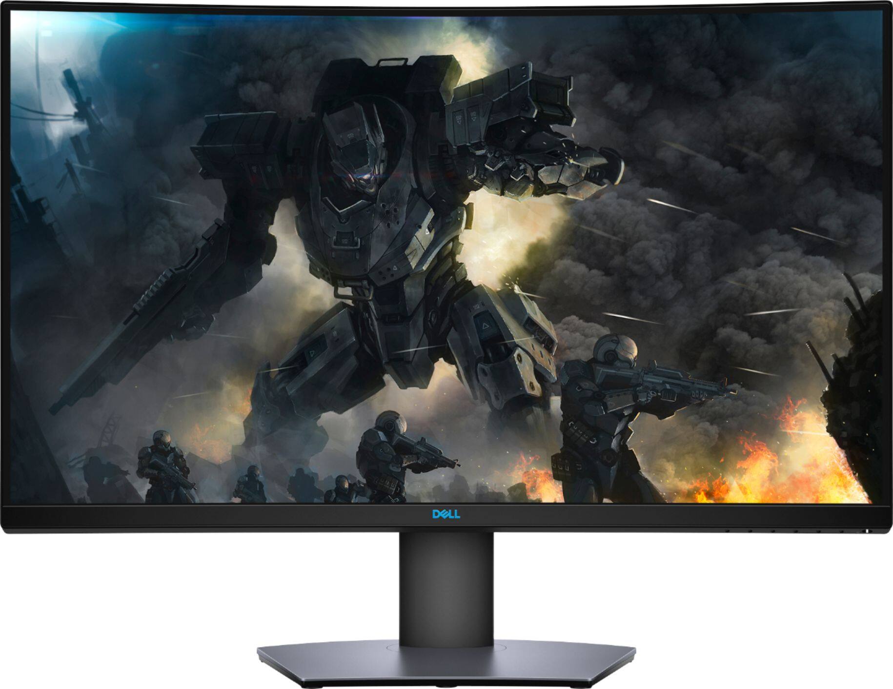 Dell - Geek Squad Certified Refurbished 32" LED Curved QHD FreeSync Monitor with HDR - Black