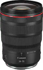 Front. Canon - RF24-70mm F2.8L IS USM Standard Zoom Lens for EOS R-Series Cameras - Black.