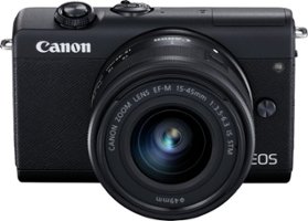 Canon - EOS M200 Mirrorless Camera with EF-M 15-45mm Lens - Black - Front_Zoom