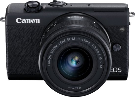 Canon – EOS M200 Mirrorless Camera with EF-M 15-45mm Lens – Black