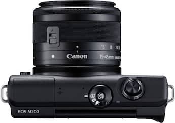 Canon EOS M200 Mirrorless Camera with EF M 15 45mm Lens Black Canon EOS M200 Mirrorless Camera with EF M 15 45mm Lens Black