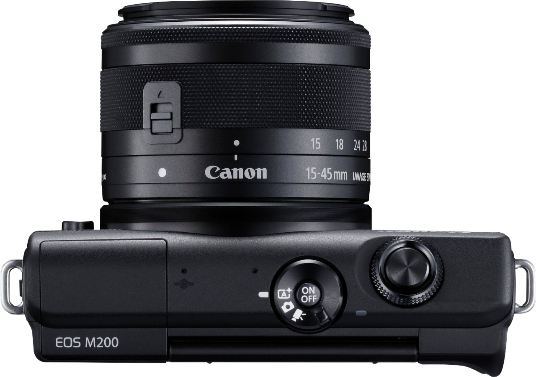 Canon EOS M200 Mirrorless Camera with EF M 15 45mm Lens Black 