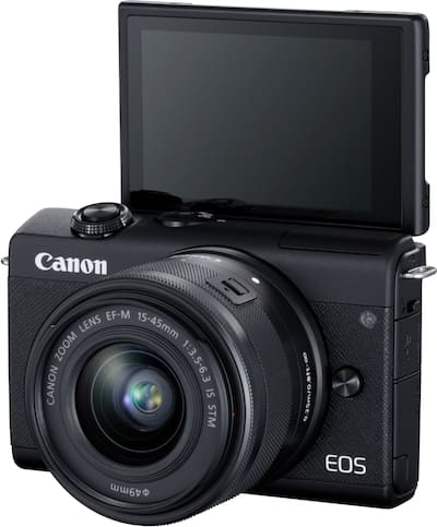 Canon EOS M200 Mirrorless Camera with EF M 15 45mm Lens Black Canon EOS M200 Mirrorless Camera with EF M 15 45mm Lens Black