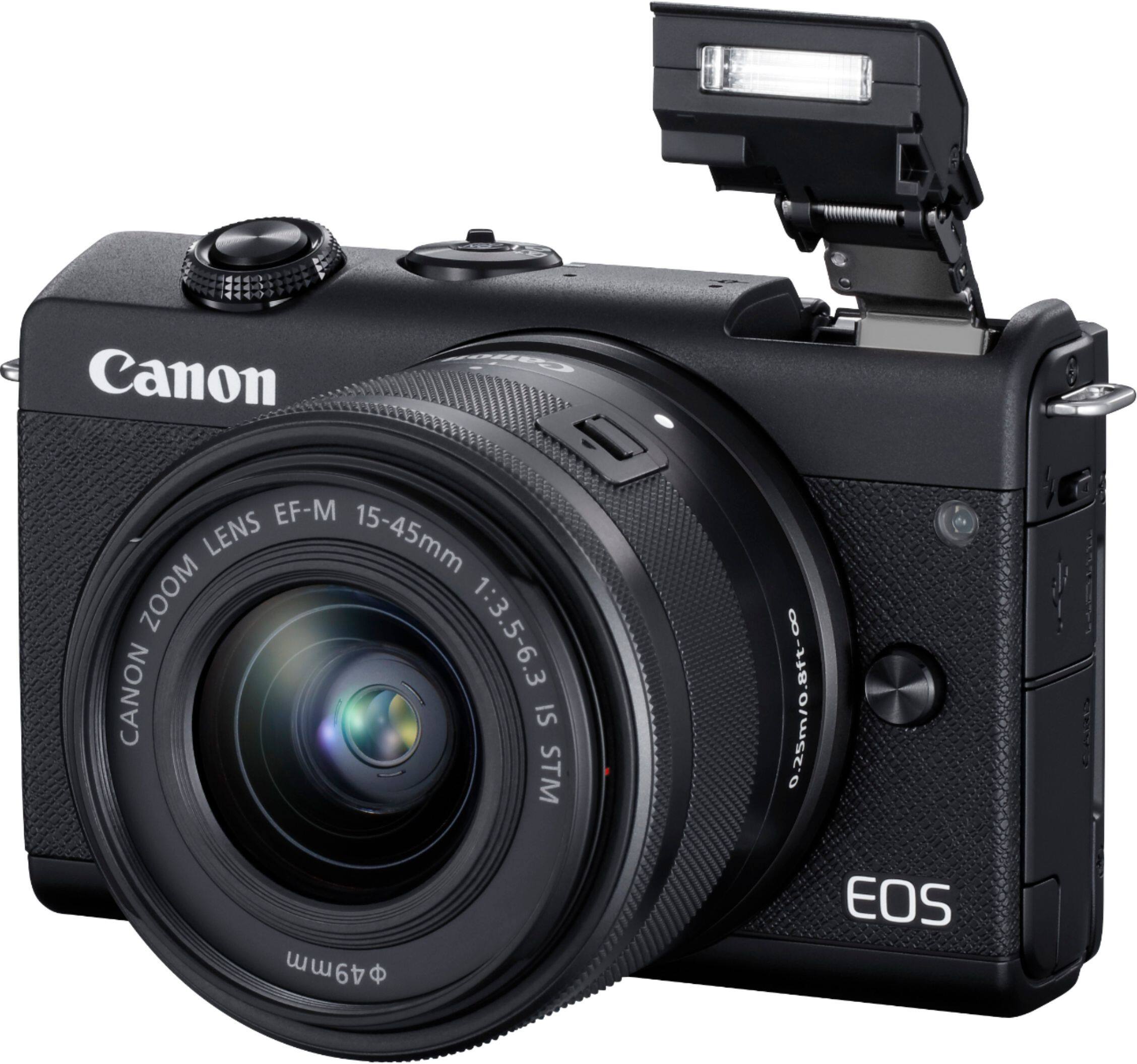 Canon EOS M200 Mirrorless Camera with EF M 15 45mm Lens Black 