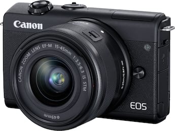 Canon EOS M200 Mirrorless Camera with EF M 15 45mm Lens Black Canon EOS M200 Mirrorless Camera with EF M 15 45mm Lens Black