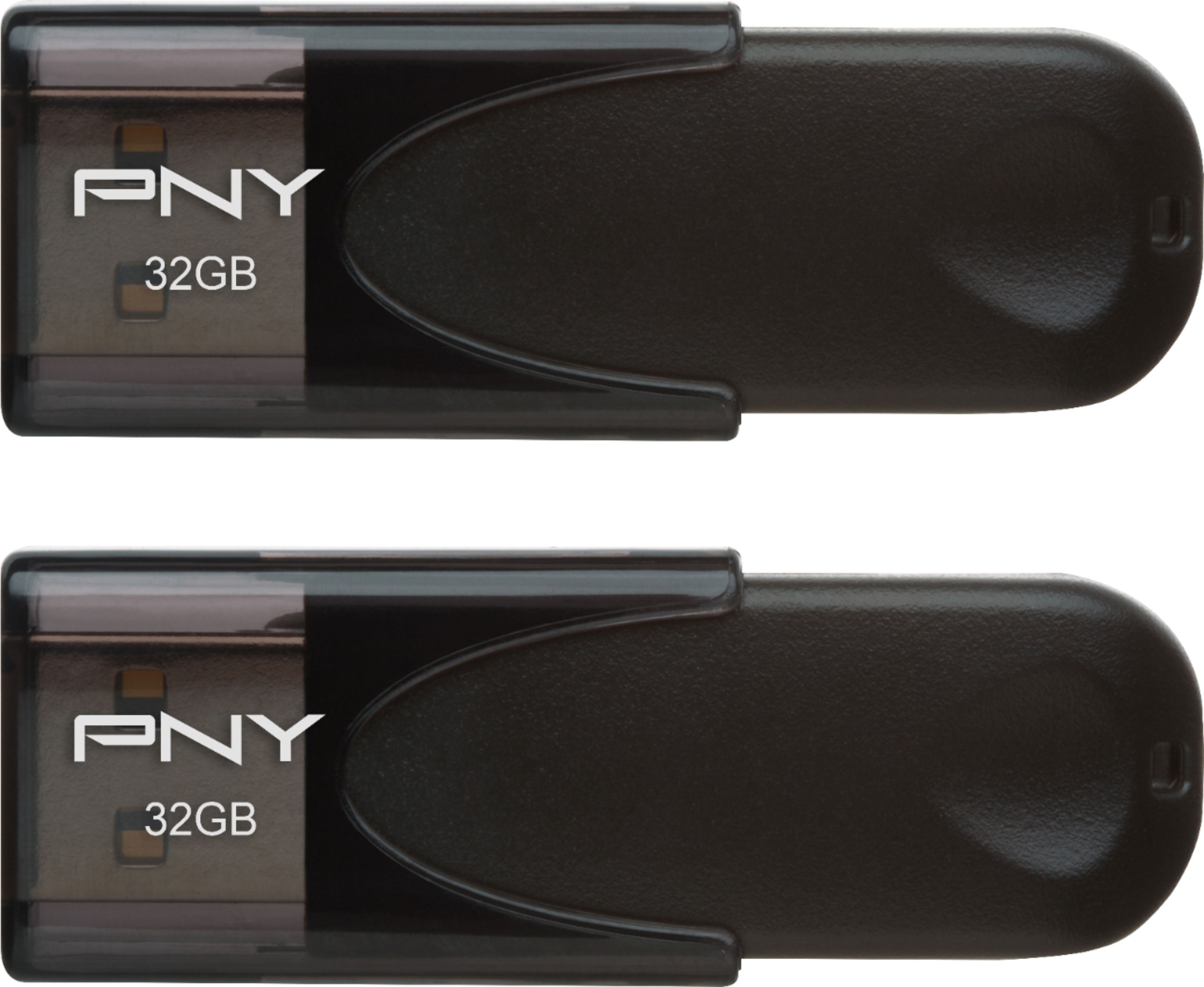 Best Buy: PNY 32GB Attaché 4 Type A USB 2.0 Flash Drive 2-Pack Black  P-FD32GX2ATT4-GE
