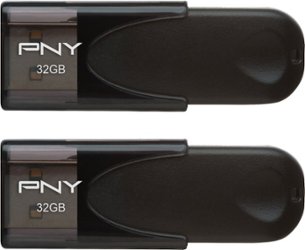 PNY - 32GB Attaché 4 USB 2.0 Flash Drive 2-Pack - Black - Front_Zoom