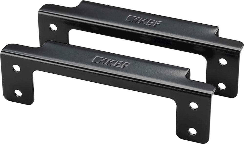 Left. KEF - B2 Wall Bracket for Select KEF Speakers (Pair) - Black.