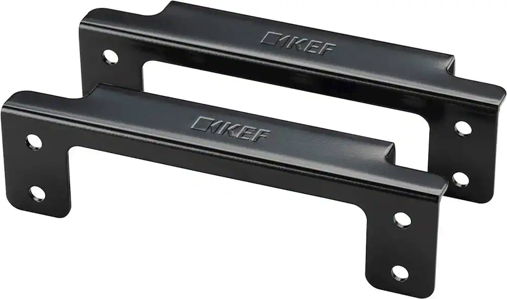 Left. KEF - B2 Wall Bracket for Select KEF Speakers (Pair) - Black.
