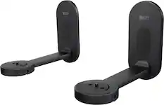Front. KEF - Wall Bracket for LSX Speaker (Pair) - Black.