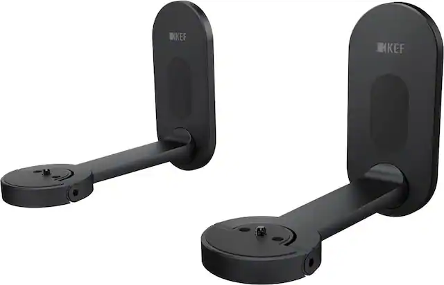 Front. KEF - Wall Bracket for LSX Speaker (Pair) - Black.