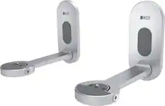 Front. KEF - Wall Bracket for LSX Speaker (Pair) - Silver.