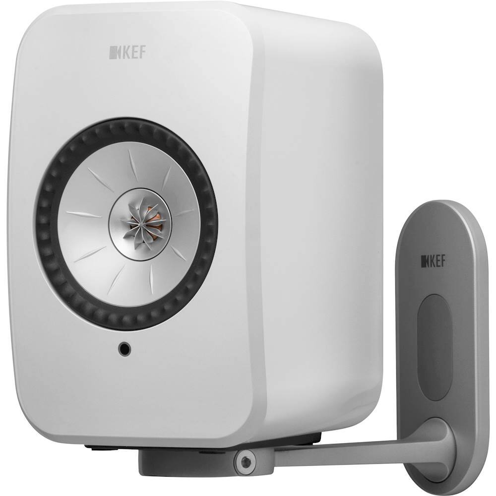 Left. KEF - Wall Bracket for LSX Speaker (Pair) - Silver.