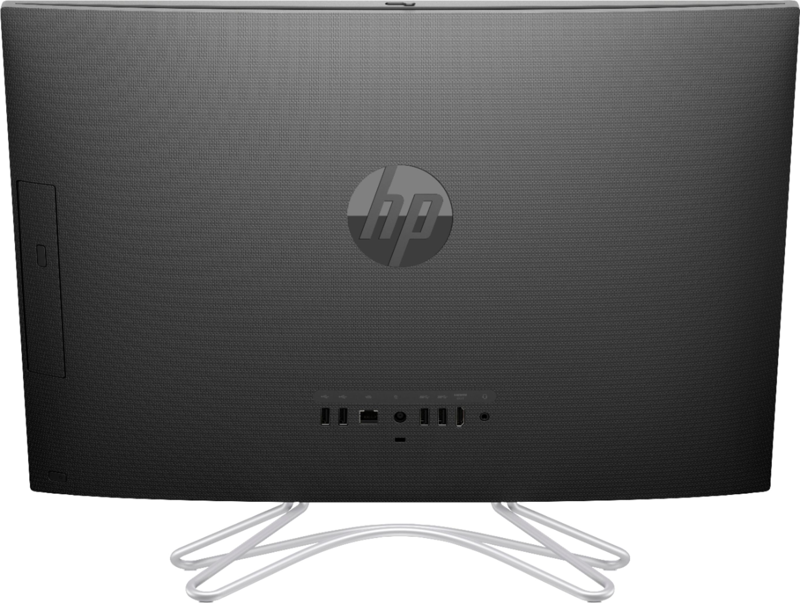 Back View: HP - 24" Touch-Screen All-In-One - Intel Core i3 - 8GB Memory - 256GB SSD - Jet Black