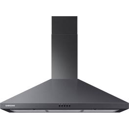 Samsung - 36 inches - Externally Vented & Recirculating - Wall Range Hood - Black Stainless Steel