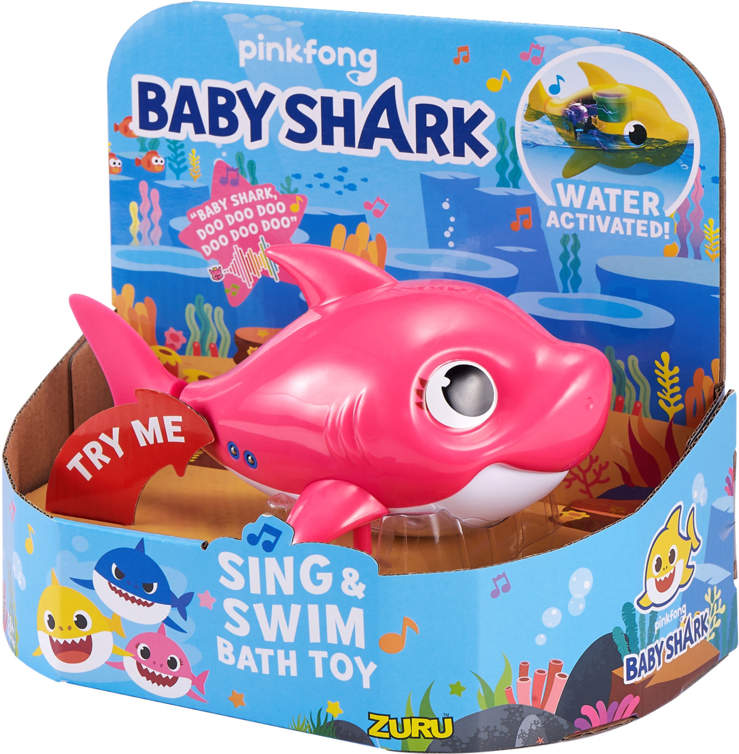 ZURU ROBO ALIVE JUNIOR Baby Shark Battery-Powered Sing and Swim Bath Toy Random